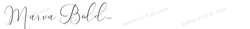 Marva Bold字体转换